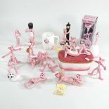 A collection of Pink Panther novelty items