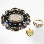 A ring, a brooch and a locket