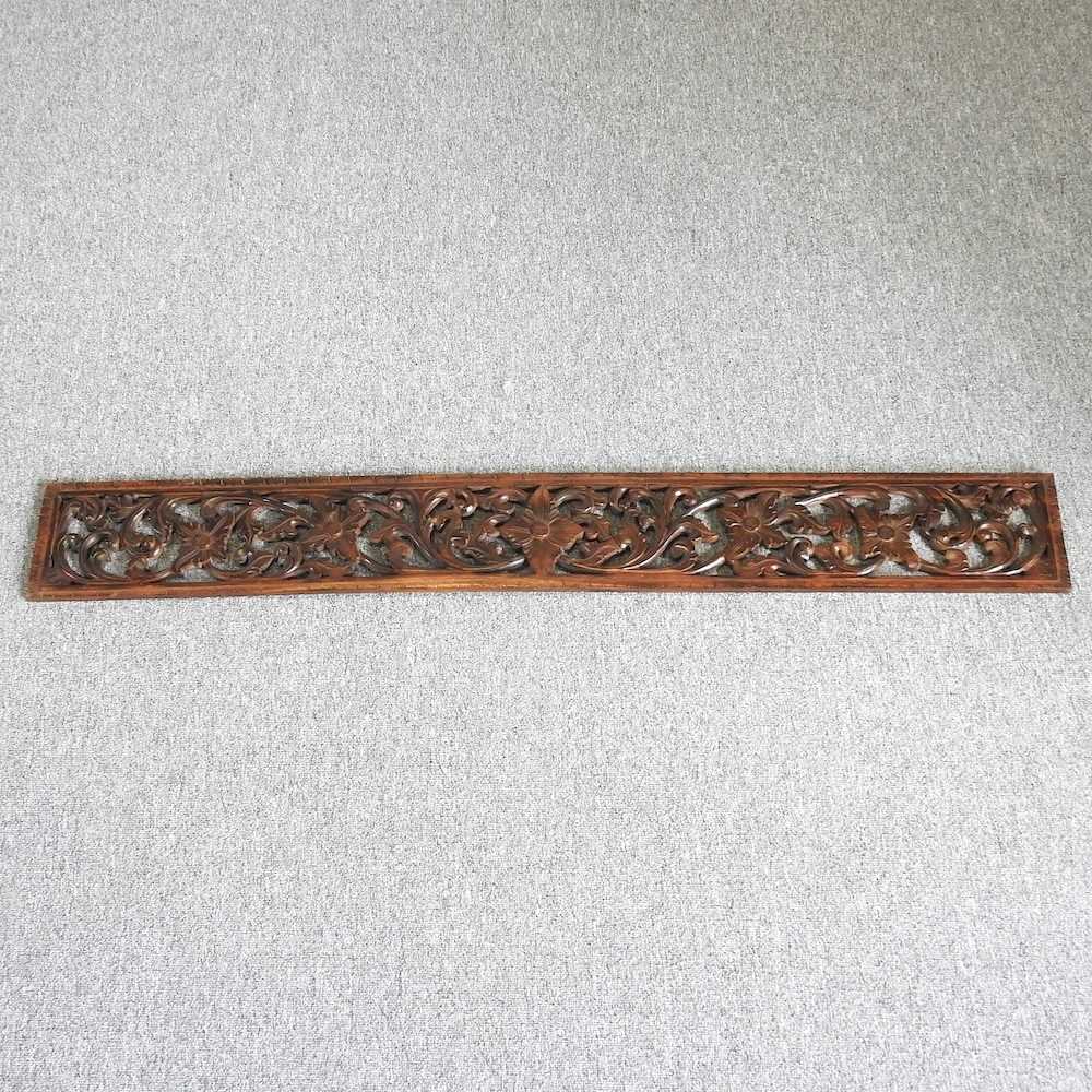 A carved fretwork panel