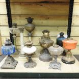 A collection of oil lamps