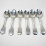 A collection of silver table spoons
