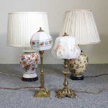 Four table lamps