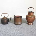 Three copper items