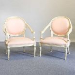 A pair of armchairs