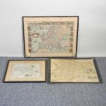 Three antique maps