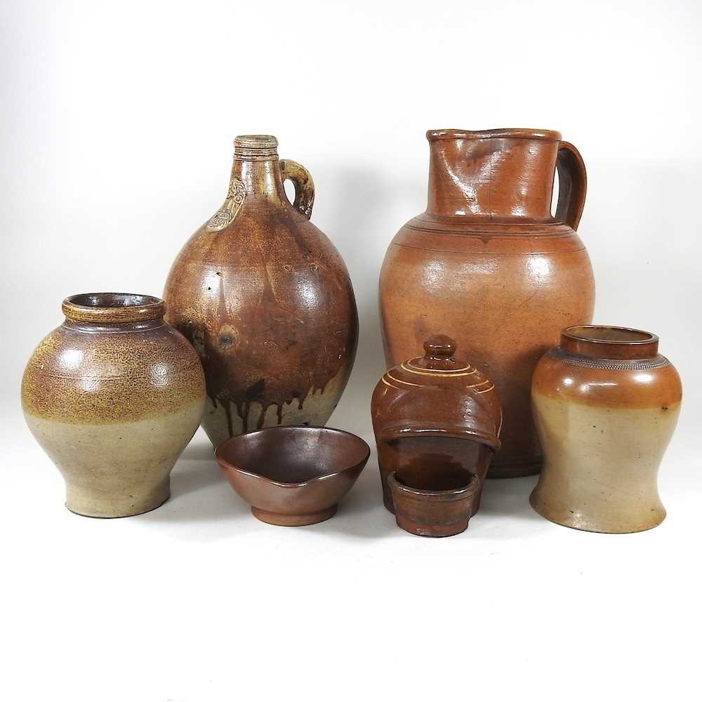 A collection of stoneware