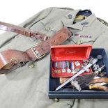 A collection of military items