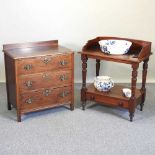 A wash stand and chest