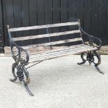 A 19th century garden bench