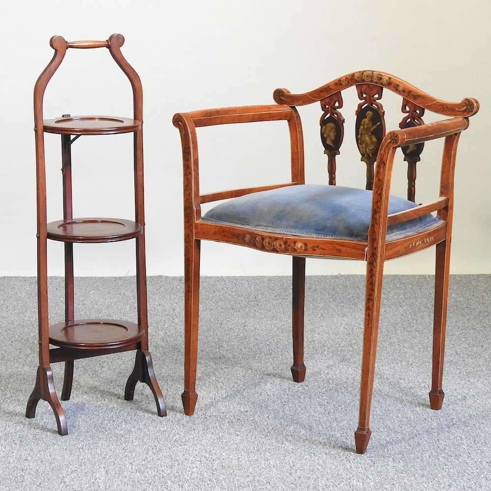 An Edwardian satinwood chair