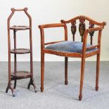 An Edwardian satinwood chair