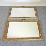 A modern gilt framed wall mirror