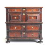 A Charles II oak chest