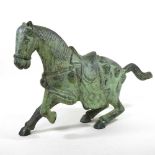 A bronze horse