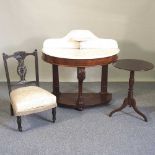 A washstand, table and chair