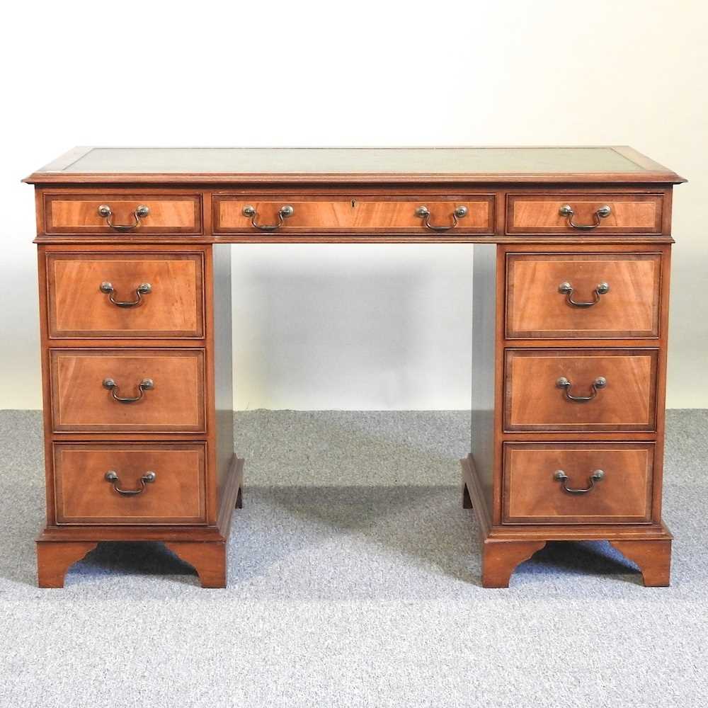 A pedestal desk