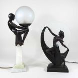 Two Art Deco lamps