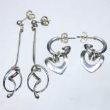 Two pairs of Georg Jensen earrings