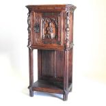 An oak cabinet