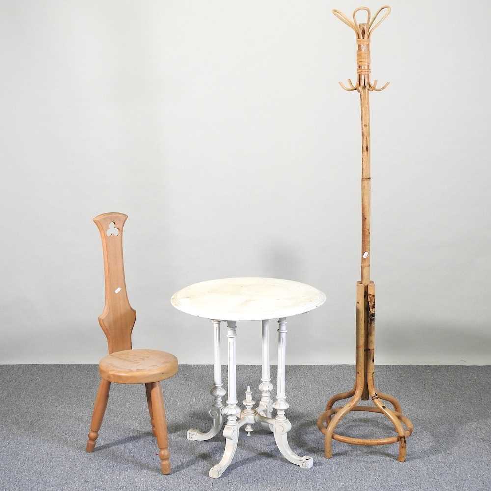 A table, chair and stand