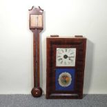 A barometer and clock
