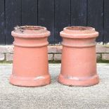 A pair of chimney pots