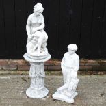 Two garden figures