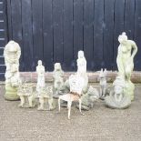 A collection of garden figures