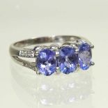 A tanzanite ring