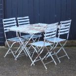 A garden table and chairs