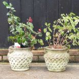 A pair of garden planters