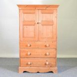 A pine cabinet
