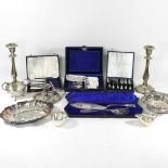 A collection of silver plate