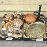 A collection of metalwares