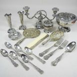 A collection of silver plate