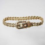 A gold bracelet