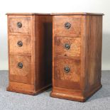 A pair of bedside chests