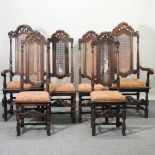 A set of dining chairs
