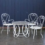 A garden table and chairs
