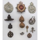 Small Selection of Various Badges including silvered, gilt and enamel, QC Royal Corps of Transport