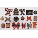 Small Selection of Army Trade Badges including bullion embroidery field gun surmounted by large