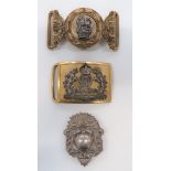 Victorian Officer's Belt Buckle General List example.  Laurel leaf decorated circlet and acanthus