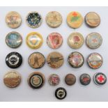 WW1 Colonial Collecting Day Celluloid Lapel Badges pressed tin with celluloid front examples include