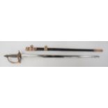 1796 Pattern Heavy Cavalry Officer's Sword 31 1/2 inch, double edged blade with short, narrow,