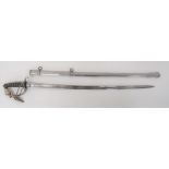 Victorian Argyllshire Artillery Volunteers Officer's Sword By Wilkinson 34 1/2 inch, single edged,