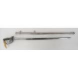 Victorian Heavy Cavalry Officer's Sword by Wilkinson 1879 34 3/4 inch, single edged, slightly curved