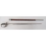 Victorian Royal Scots Fusiliers Field Officer's Special Pattern Broadsword 34 inch, double edged