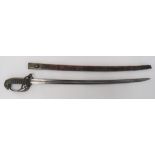 Unusual 1822 Infantry Officer's Sword With Eagle Head Pommel 28 inch, single edged, slightly