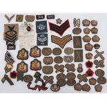 Trade and Rank Cloth Badges embroidery examples including Marksman ... Armourer ... Sniper ...
