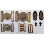 Four Various Belt Buckles consisting white metal, Victorian General List two piece buckle ...